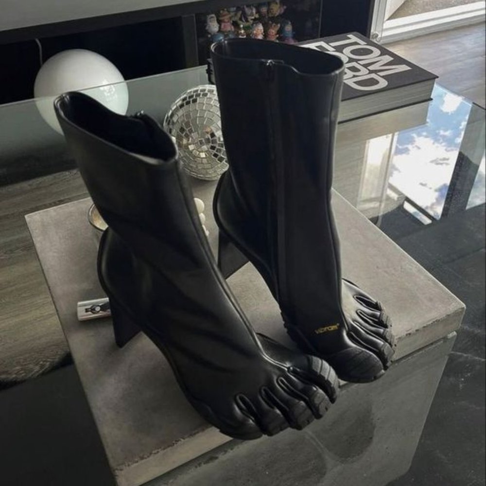 Copy Balenciaga bottes en cuir à talon 80 mm